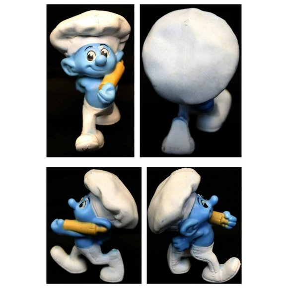 4 McDonald's Smurfs 2015 Happy Meal Figurine Toys Baker Klefty Clumsy Peyo PVC - Picture 4 of 9